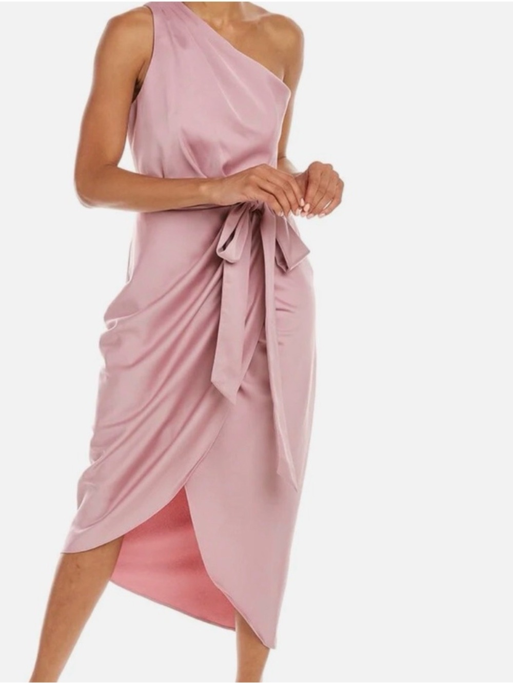 NWT Ted Baker GABIE One shoulder drape midi dress